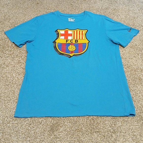 The Nike Tee FC Barcelona Athletic Soccer T-Shirt Men's Size Large - Picture 1 of 4
